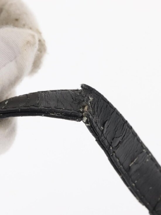 Authentic Christian Dior Shoulder Bag Leather Black Gold - Picture 16 of 16